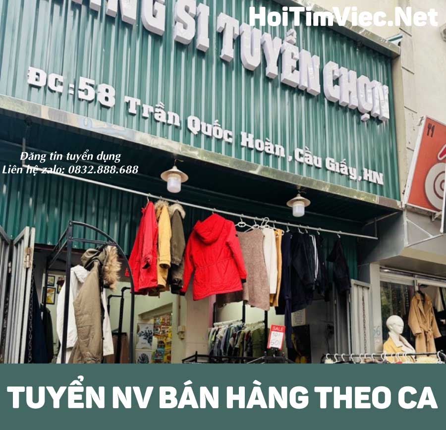 Tuyển nhân viên bán hàng livestream Shop thời trang hàng Si Thích