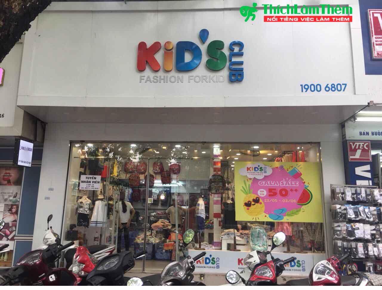Tuyển nhân viên bán hàng , thu ngân – Hệ thống thời trang trẻ em Kid’s Club Tuyển nhân viên bán hàng , thu ngân – Hệ thống thời trang trẻ em Kid’s Club
