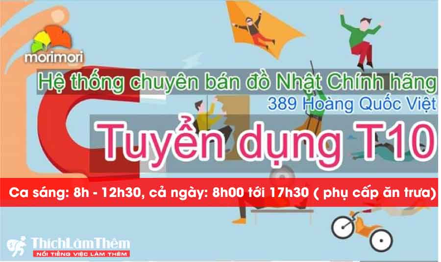 Tuyển nhân viên bán hàng – Mori Mori Shop Tuyển nhân viên bán hàng – Mori Mori Shop