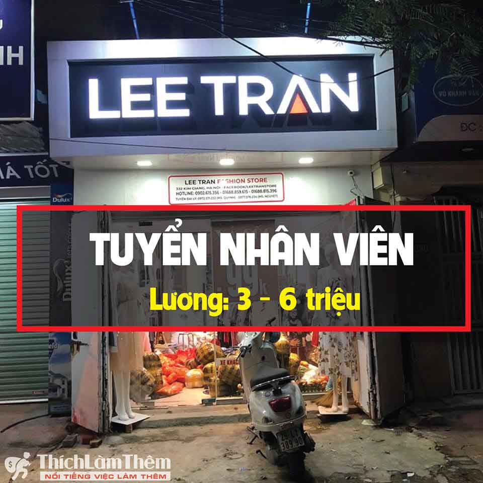 Tuyển nhân vien bán hàng – Shop Lee Tran Tuyển nhân vien bán hàng – Shop Lee Tran