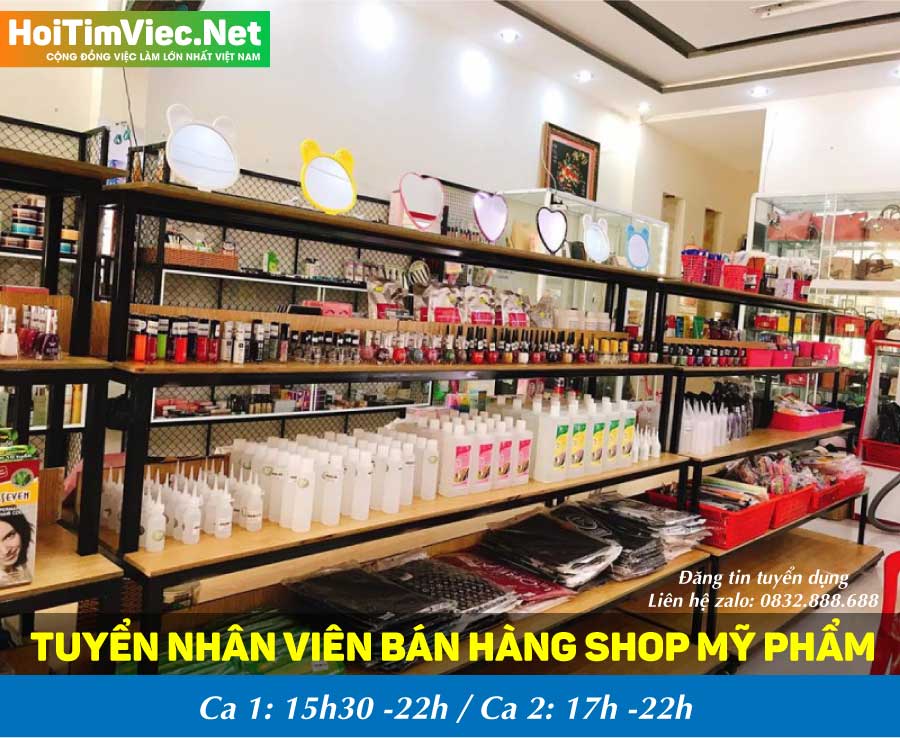 Tuyển nhân viên bán hàng – Shop mỹ phẩm Tuyển nhân viên bán hàng – Shop mỹ phẩm