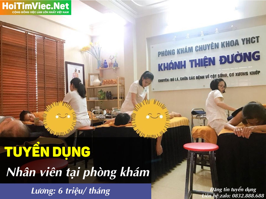 Tuyển nhân viên phòng khám – Đông Y Khánh Thiện Đường Tuyển nhân viên phòng khám – Đông Y Khánh Thiện Đường