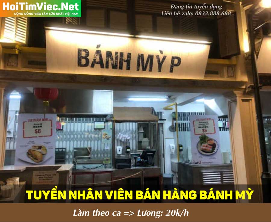 Tuyển nhân viên bán hàng theo ca – Cửa hàng bánh mỳ P Tuyển nhân viên bán hàng theo ca – Cửa hàng bánh mỳ P