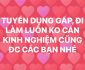 Tuyển nhân viên bán hàng thời trang Tuyển nhân viên bán hàng thời trang