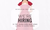 Tuyển nhân viên bán hàng, nhân viên may, thợ phụ Tuyển nhân viên bán hàng, nhân viên may, thợ phụ
