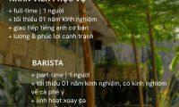 Tuyển nhân viên pha chế, phục vụ bàn parttime