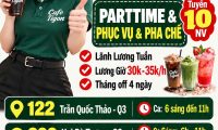 Tuyển nhân viên pha chế, phục vụ bàn
