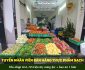 Tuyển nhân viên bán hàng thực phẩm sạch theo ca Tuyển nhân viên bán hàng thực phẩm sạch theo ca