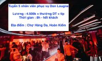 Tuyển nhân viên phục vụ – Bar & Lounge Tuyển nhân viên phục vụ – Bar & Lounge
