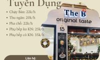 Tuyển nhân viên phục vụ, pha chế, thu ngân , phụ bếp – The B Hà Nội Tuyển nhân viên phục vụ, pha chế, thu ngân , phụ bếp – The B Hà Nội