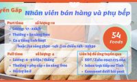 Tuyển nhân viên bán hàng – Hệ thống 54 Foods Tuyển nhân viên bán hàng – Hệ thống 54 Foods
