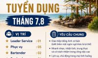 Tuyển nhân viên phục vụ, pha chế đồ uống