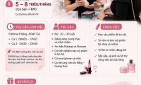Tuyển nhân viên tư vấn bán hàng shop mỹ phẩm