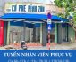 Tuyển nhân viên phục vụ bàn cafe parttime