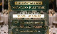 Tuyển nhân viên trang trí tiệc cưới thời vụ từ 20/09 đến 26/09