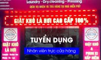 Tuyển nhân viên cửa hàng giặt là Tuyển nhân viên cửa hàng giặt là