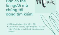 Tuyển nhân viên bán hàng, Admin và chạy sự kiện