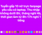 Tuyển nhân viên trực page chốt đơn – Công ty online Tuyển nhân viên trực page chốt đơn – Công ty online