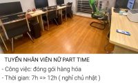 Tuyển nhân viên đóng gói hàng hóa – Shop online Tuyển nhân viên đóng gói hàng hóa – Shop online