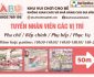 Tuyển nhân phục vụ, pha chế, bếp parttime, fulltime Tuyển nhân phục vụ, pha chế, bếp parttime, fulltime