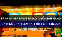 Tuyển nhân viên phục vụ, thu ngân – Hệ Thống Cửa Hàng Bánh Mì Kẹp Paik’s Bread Tuyển nhân viên phục vụ, thu ngân – Hệ Thống Cửa Hàng Bánh Mì Kẹp Paik’s Bread