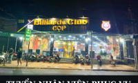 Tuyển nhân viên xếp bóng bi-a ca tối