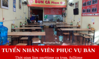 Tuyển nhân viên phục vụ – Bún cá Phạm Gia