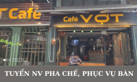 Tuyển nhân viên pha chế, phục vụ bàn parttime, fulltime Tuyển nhân viên pha chế, phục vụ bàn parttime, fulltime