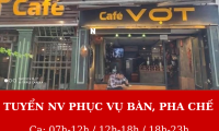 Tuyển nhân viên pha chế, phục vụ bàn parttime