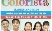 Tuyển nhân viên bán hàng – Shop quần áo trẻ em Colorista Tuyển nhân viên bán hàng – Shop quần áo trẻ em Colorista