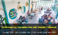 Tuyển Phục vụ / Trông dắt xe / Thu ngân / Pha chế / Phụ bếp trà sữa Tuyển Phục vụ / Trông dắt xe / Thu ngân / Pha chế / Phụ bếp trà sữa