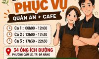 Tuyển nhân viên phục vụ part time – Tiệm ăn cô Hòa