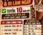 Tuyển nhân viên phục vụ cafe parttime