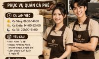 Tuyển nhân viên phục vụ cafe parttime