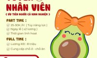 Tuyển nhân viên bán hàng – hỗ trợ chỗ ăn ở