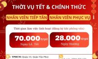 Tuyển phục vụ, tiếp tân thời vụ tết và chính thức – Powerbowl