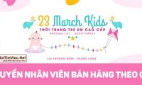 Tuyển nhân viên bán hàng shop thời trang trẻ em Tuyển nhân viên bán hàng shop thời trang trẻ em