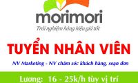 Tuyển nhân viên marketing, chăm sóc khách hàng và chốt đơn – Mori Mori Shop Tuyển nhân viên marketing, chăm sóc khách hàng và chốt đơn – Mori Mori Shop