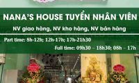 Tuyển nhân viên bán hàng, giao hàng, kho hàng – Siêu thị mẹ & bé Nana’s House Tuyển nhân viên bán hàng, giao hàng, kho hàng – Siêu thị mẹ & bé Nana’s House