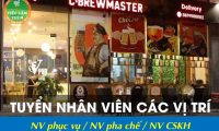 Tuyển nhân viên phục vụ, pha chế, chăm sóc khách hàng – Nhà hàng C-Brewmaster Tuyển nhân viên phục vụ, pha chế, chăm sóc khách hàng – Nhà hàng C-Brewmaster