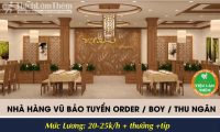 Tuyển nhân viên phục vụ, thu ngân – Nhà hàng Vũ Bảo Tuyển nhân viên phục vụ, thu ngân – Nhà hàng Vũ Bảo
