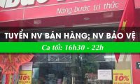 Tuyển nhân viên bán hàng, bảo vệ – Nhà sách Bảo Anh Tuyển nhân viên bán hàng, bảo vệ – Nhà sách Bảo Anh