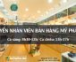 Tuyển nhân viên bán hàng theo ca Tuyển nhân viên bán hàng theo ca