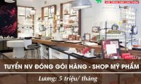 Tuyển nhân viên đóng gói – Shop mỹ phẩm Tuyển nhân viên đóng gói – Shop mỹ phẩm