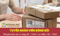 Tuyển nhân viên nam đóng gói hàng full time Tuyển nhân viên nam đóng gói hàng full time
