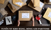 Tuyển nhân viên kho hàng, đóng gói parttime Tuyển nhân viên kho hàng, đóng gói parttime