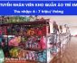 Tuyển nhân viên kho – Shop Thời Trang Trẻ Em Tuyển nhân viên kho – Shop Thời Trang Trẻ Em