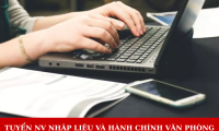 Tuyển nhân viên nhập liệu parttime, fulltime lương cao