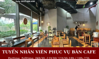 Tuyển nhân viên phục vụ bàn cafe parttime, fulltime