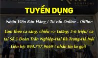 Tuyển nhân viên bán hàng shop thời trang Tuyển nhân viên bán hàng shop thời trang